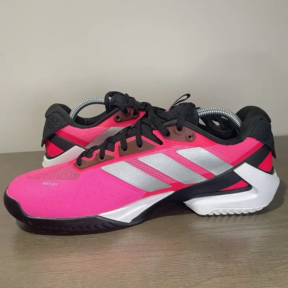 Adidas Mens Size 9.5 Tennis Shoes NEW Adizero Ubersonic 5 JQ2901 Pink Black